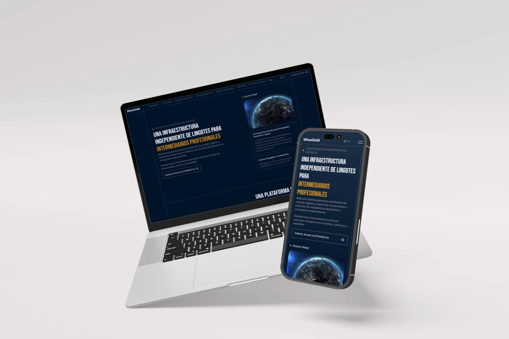 WiseGold Capital — bullion infrastructure platform website